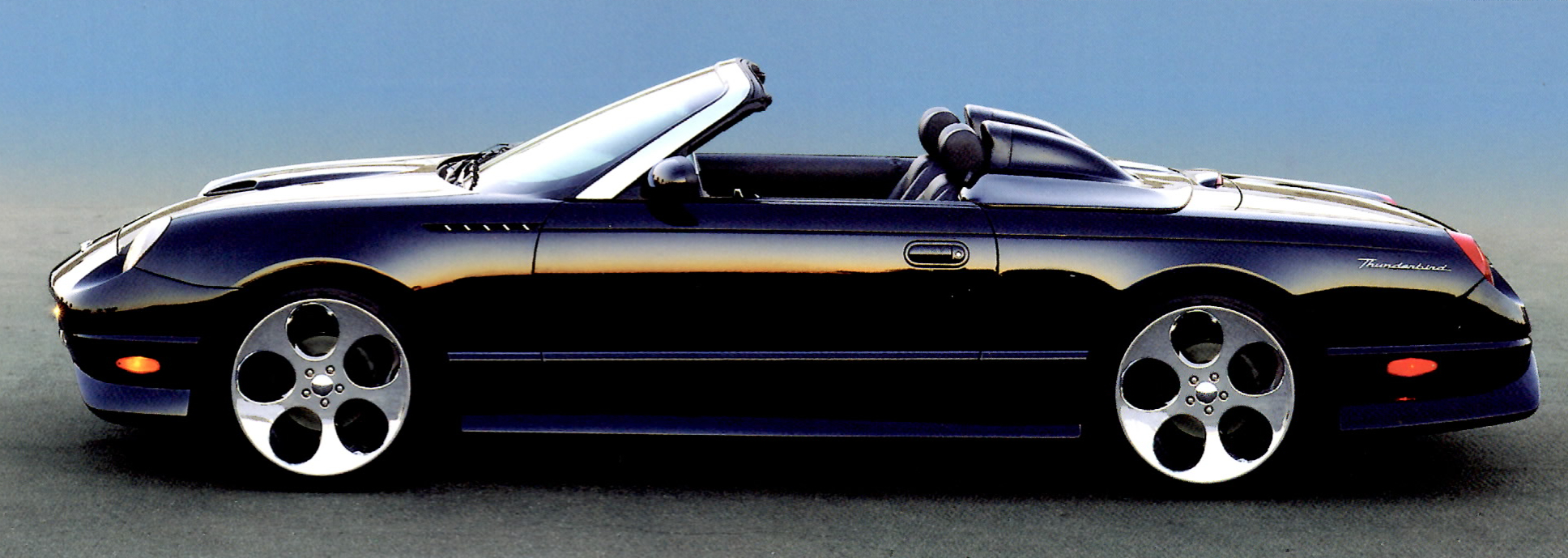 2002 Ford Thunderbird with California Customer Body kit with Fascia Bumper, Roadster Tonneau, Hood Scoop and Side and rear skirts