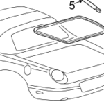 2002-2005 Thunderbird Trunk Weather Seal - Ford Part Number: 1W6Z7643720BA