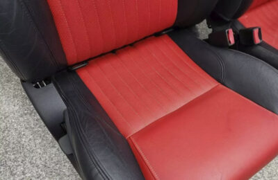 2004 Thunderbird replacement seat covers black ink with torch red